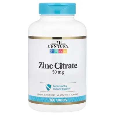 Цинку цитрат 21st Century Zinc Citrate 50 мг таблетки №360
