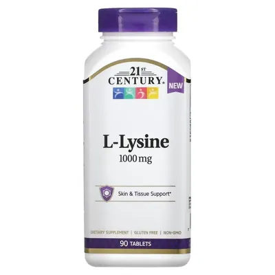 L-лізин 21st Century L-lysine 1000 мг, 90 таблеток
