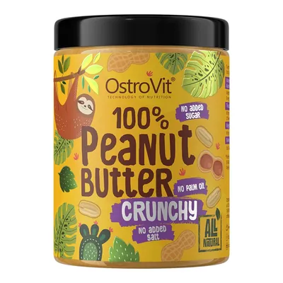 Арахісова паста OstroVit 100% Peanut Butter Crunchy, 1000 г