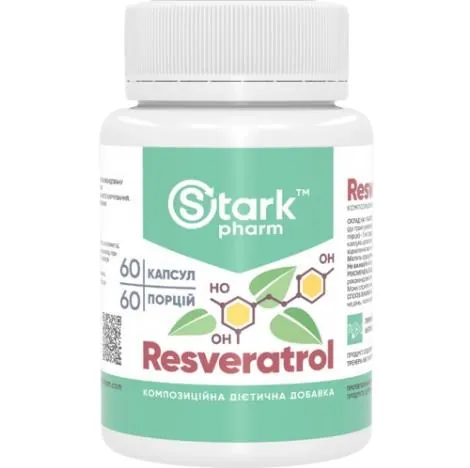 Ресвератрол Stark Pharm Resveratrol 100 мг, 60 капсул