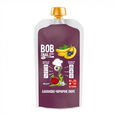 Пюре фруктовое Bob Snail Chef бананово-черничное, 400 г