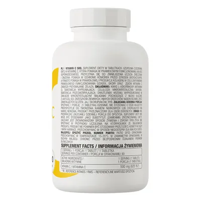 Вітамін С OstroVit Vitamin C 500, 90 таблеток
