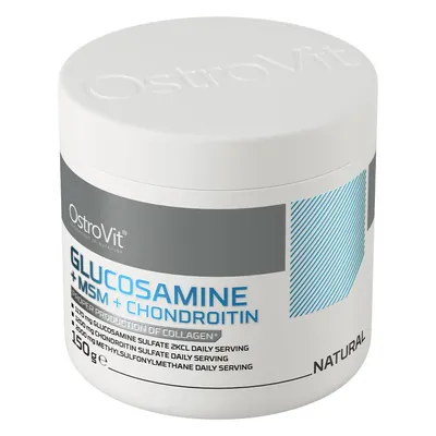 Глюкозамін, МСМ та хондроїтин OstroVit Glucosamine MSM Chondroitin без смаку, 150 г