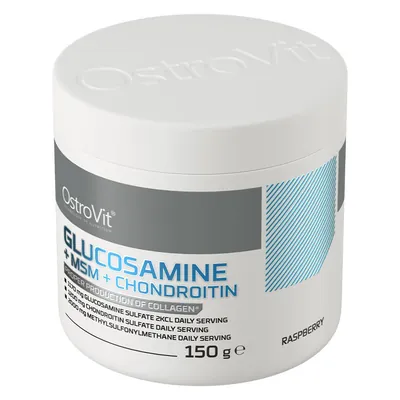 Глюкозамін, МСМ та хондроїтин OstroVit Glucosamine MSM Chondroitin малина, 150 г