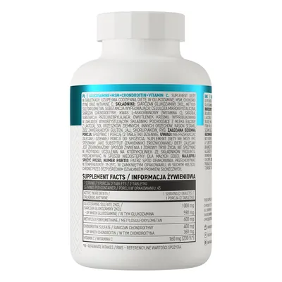 Глюкозамін, МСМ, хондроїтин та вітамін С OstroVit Glucosamine + MSM + Chondroitin + Vitamin C, 90 таблеток