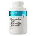 Глюкозамін, МСМ, хондроїтин та вітамін С OstroVit Glucosamine + MSM + Chondroitin + Vitamin C, 90 таблеток