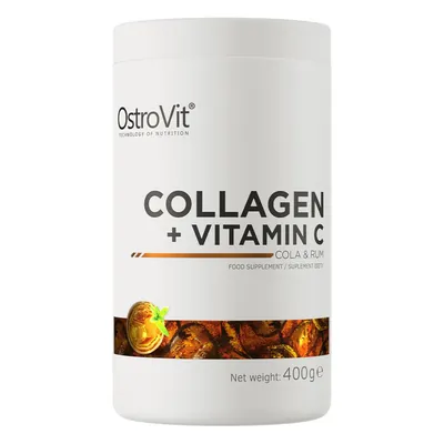 Колаген та вітамін С OstroVit Collagen + Vitamin C кола та ром, 400 г