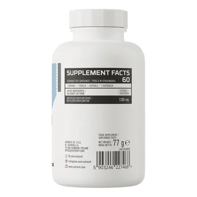 Метилсульфонілметан OstroVit MSM 1200, 60 капсул