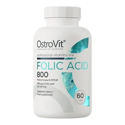 Фолієва кислота OstroVit Folic Acid 800 мг, 60 капсул