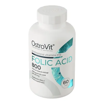 Фолієва кислота OstroVit Folic Acid 800 мг, 60 капсул
