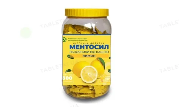 Ментосил VitaCore льодяники від кашлю зі смаком лимона №300