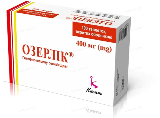 Озерлік таблетки, в/о по 400 мг №100 (10х10)