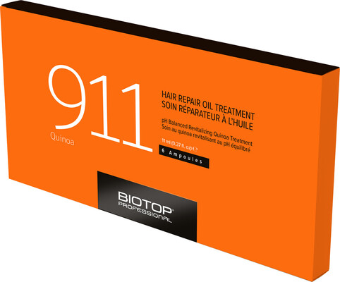 Масло для волос Biotop 911 Quinoa с протеинами киноа, в ампулах, 6 шт x 11 мл