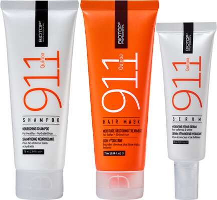 Набор Biotop 911 Quinoa Travel Kit (шампунь 75 мл + маска 75 мл + серум 30 мл)