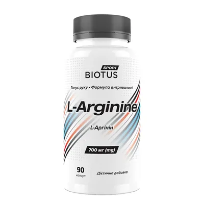 L-аргінін Biotus L-Arginine, 90 капсул