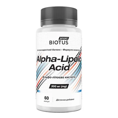 Альфа-ліпоєва кислота Biotus Alpha Lipoic Acid, 60 капсул