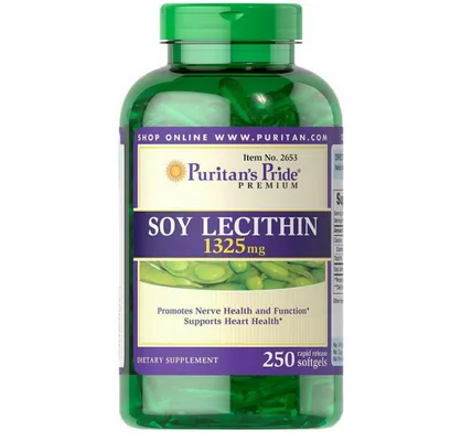 Лецитин соєвий Puritan's Pride Soy Lecithin 1325 мг, 250 капсул