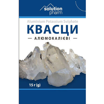 Квасцы алюмокалиевые Solution pharm порошок по 15 г в пач.
