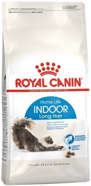 Корм сухой для длинношерстных котов Royal Canin Indoor Long Hair от 1 до 7 лет живущих в помещении, 400 г