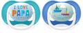 Пустышка силиконовая Philips Avent Ultra Air I love SCF080/03 ортодонтическая, 6-18 месяцев, для мальчиков, 2 шт