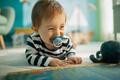 Пустышка силиконовая Philips Avent Ultra Air I love SCF080/03 ортодонтическая, 6-18 месяцев, для мальчиков, 2 шт