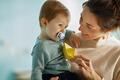 Пустышка силиконовая Philips Avent Ultra Air I love SCF080/01 ортодонтическая, 0-6 месяцев, для мальчиков, 2 шт