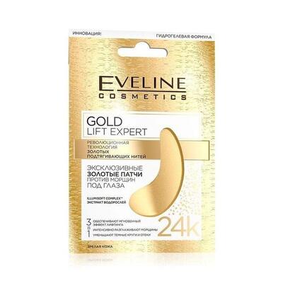 Патчи Eveline Gold Lift Expert эксклюзивные золотые против морщин под глазами, 2 шт.