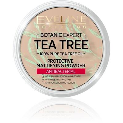 Пудра для лица Eveline Botanic Expert Tea Tree 3в1 матирующая антибактериальная №003- Light Beige, 9 г