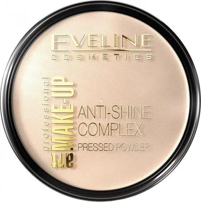 Пудра компактна Eveline Anti-Shine Complex матуюча мінеральна з шовком №32 Natural, 14 г