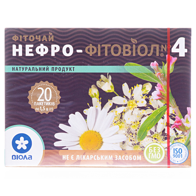 Фиточай Фитовиол №4 Нефро по 1.5 г №20 в фил.-пак.
