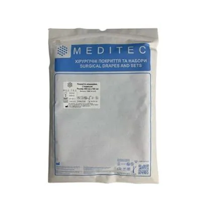 Покриття операційне Meditec стерильне 160 см х 240 см, СММС 35 г/м2, 1 штука