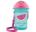 Поильник Canpol babies с рисунком и трубочкой, розовый, 4 / 102_pin, 400 мл