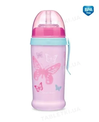 Поїльник-непроливайка Canpol babies Butterfly, рожевий, 56/515_pin, 350 мл