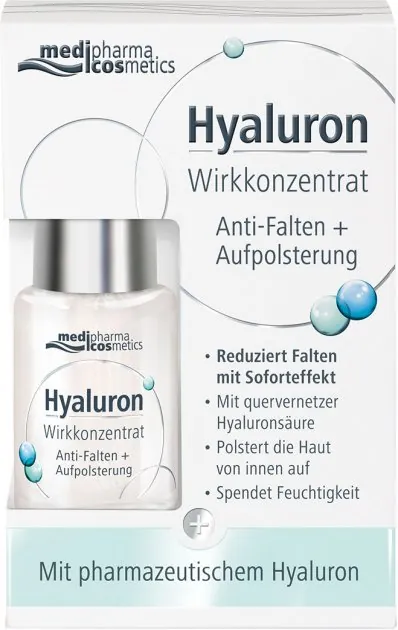 Сироватка для обличчя Medipharma Cosmetics Hyaluron активний гіалурон-концентрат проти зморшок для пружності, 13 мл