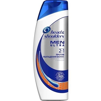 Шампунь и бальзам-ополаскиватель Head & Shoulders Против выпадения волос и перхоти для мужчин, 400 мл