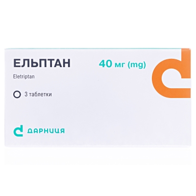 Ельптан таблетки, в/плів. обол. по 40 мг №3