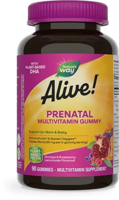 Мультивітаміни для вагітних Nature's Way Alive! Prenatal Multivitamin Gummy, 90 жувальних цукерок