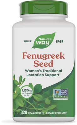 Пажитнику насіння Nature's Way Fenugreek Seed, 320 веганських капсул