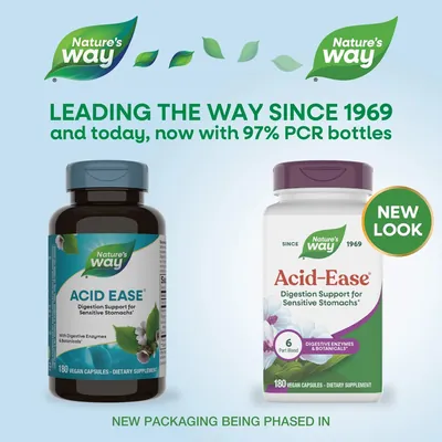 Підтримка травлення Nature's Way Acid Ease, 180 веганских капсул