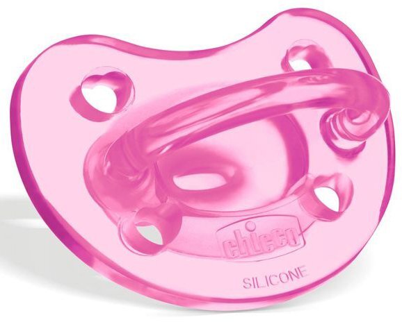 Пустышка силиконовая Chicco Physio Soft (02711.11), от 0 до 6 месяцев, розовая, 1 шт