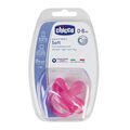 Пустышка силиконовая Chicco Physio Soft (02711.11), от 0 до 6 месяцев, розовая, 1 шт