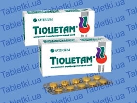 Тиоцетам таблетки, п/о №30 (10х3)