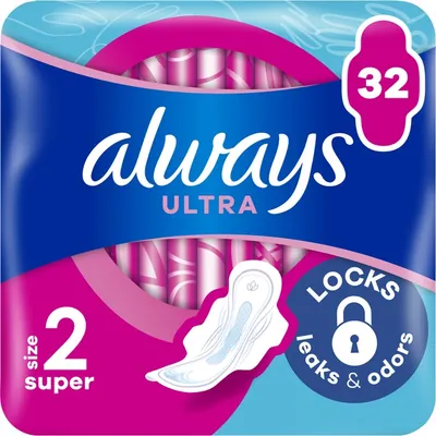Прокладки гігієнічні Always Ultra Super, 5 крапель, 2 розмір, 32 шт