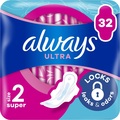 Прокладки гигиенические Always Ultra Super, 5 капель, 2 размер, 32 шт