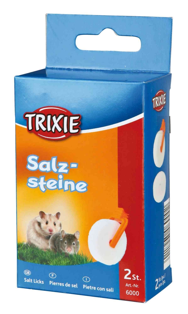 Лакомство для грызунов Trixie 6000 Брикет-соль в упаковке, 54 г 2 штуки