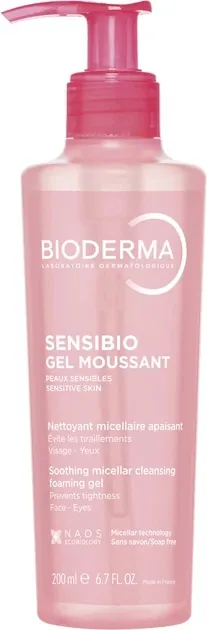 Гель Bioderma Sensibio очищуючий для обличчя, 200 мл