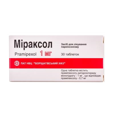 Мираксол таблетки по 1 мг №30 (10х3)