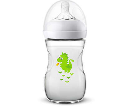 Бутылочка для кормления Philips Avent SCF070/24 Natural 2.0 с декором Дракон, 260 мл