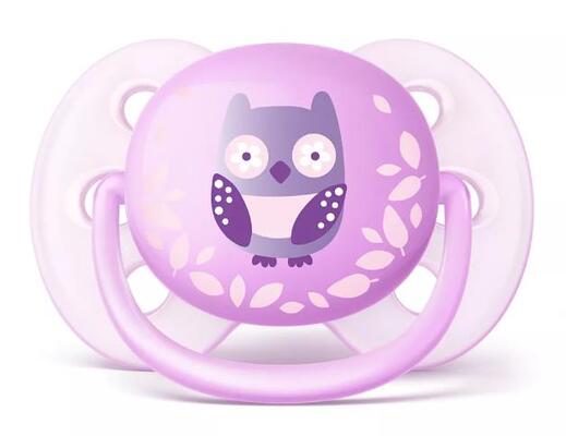 Пустышка силиконовая Philips Avent Ultra Soft SCF227/20, 0-6 месяцев, для девочек, 2 шт