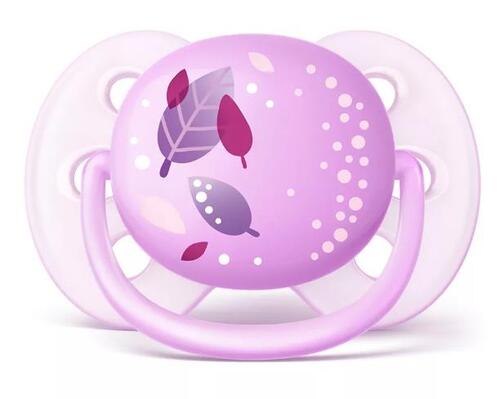 Пустышка силиконовая Philips Avent Ultra Soft SCF227/20, 0-6 месяцев, для девочек, 2 шт